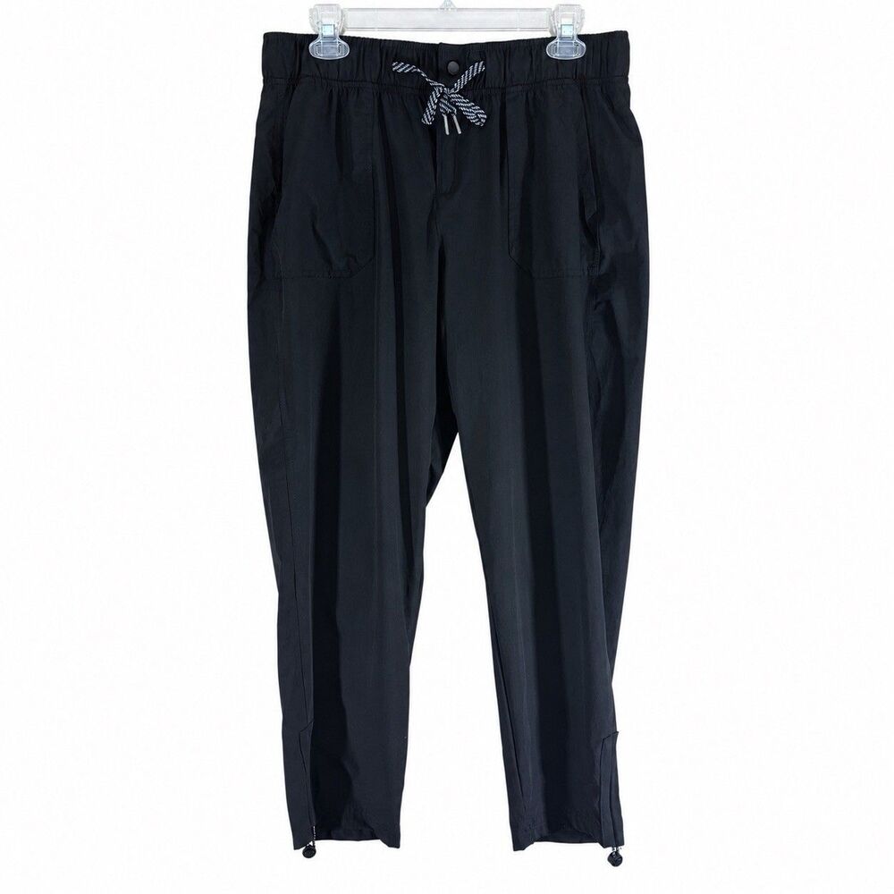 Avalanche Men’s Black Stretch Outdoor Pants Size L Drawstring Zip Hem